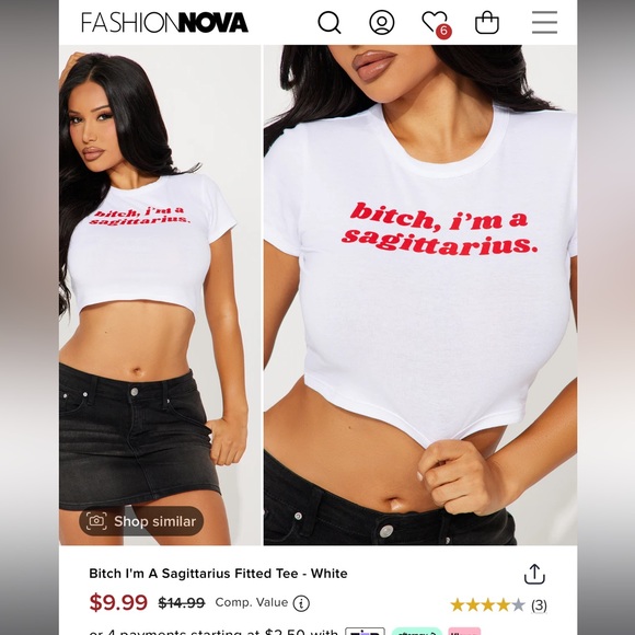 New Cropped Tee size S - Picture 1 of 3